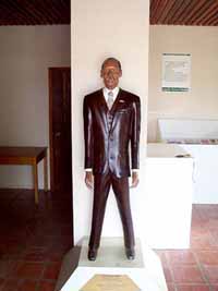 Carved statue of Ronald Webster